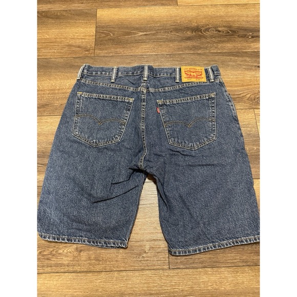 Retro Levi's 505 Jean Shorts Mens 38" Waist x 10" Inseam Blue Denim Cotton Clean - Picture 1 of 7